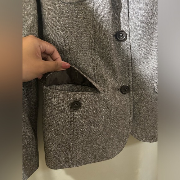Liz Claiborne brown blazer fall blazer business elegant - Picture 3 of 4